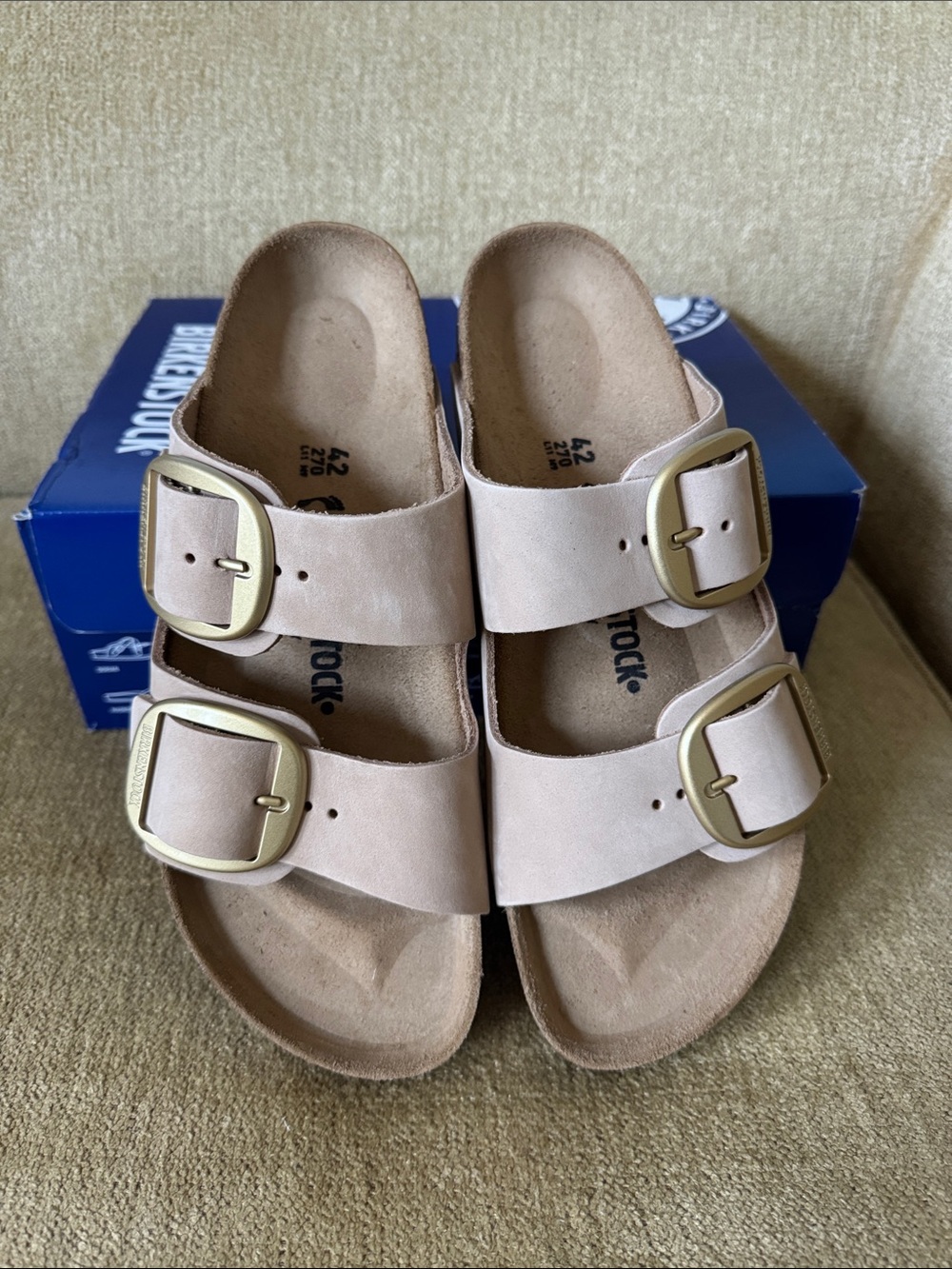 NIB Birkenstock Arizona Big Buckle Sandal Women’s Size 11 (EU 42) in Sandcastle